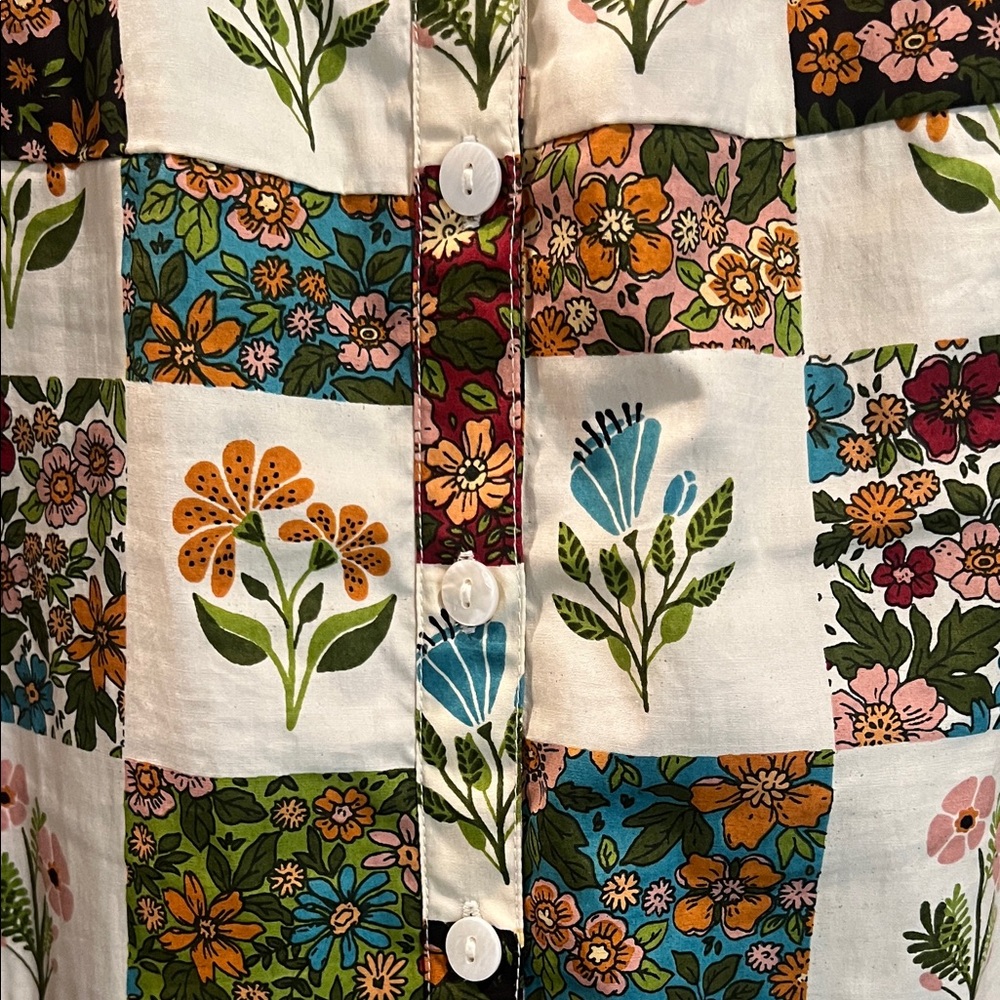 Olivia James Mae Floral Patchwork Button-Down Ski… - image 4